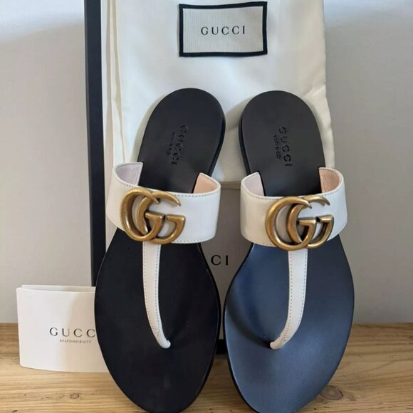 Shoes Gucci Marmont Gg Sandals NEW Gucci Marmont GG Leather T